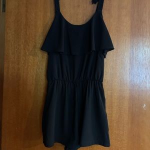 Black sleeveless romper